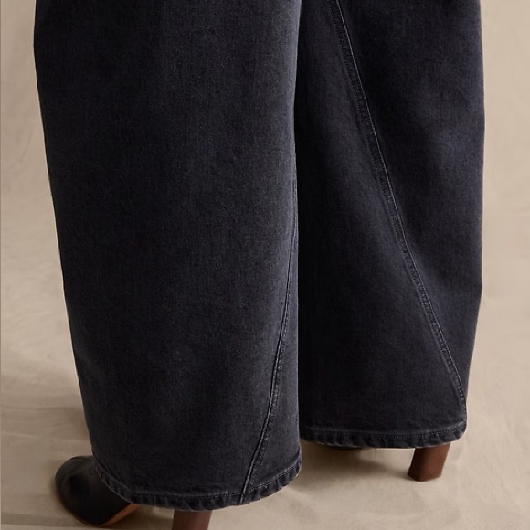 *NEW* BANANA REPUBLIC HIGH RISE LUXE BARREL JEAN WASHED BLACK 2/26 - Picture 4 of 13